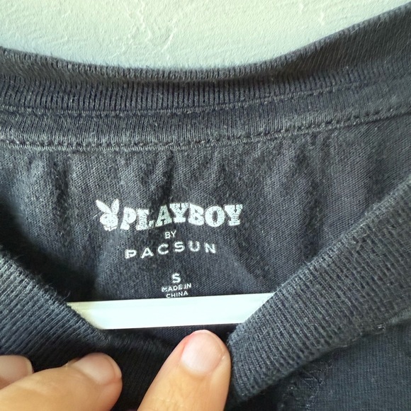 Playboy Black Oversized Long Sleeve Shirt - Picture 3 of 4
